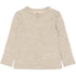 Mikk-Line Merino Wool LS Top Wool Melange Offwhite